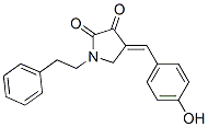 4-[(4-Hydroxyphenyl)methylene]-1-(2-phenylethyl)-2,3-pyrrolidinedione Struktur