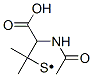 Ethylthio,  2-(acetylamino)-2-carboxy-1,1-dimethyl- Struktur