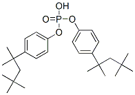 bis[p-(1,1,3,3-tetramethylbutyl)phenyl] hydrogen phosphate Struktur