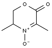 2H-1,4-Oxazin-2-one,5,6-dihydro-3,5-dimethyl-,4-oxide(9CI) Struktur