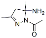 1H-Pyrazol-5-amine, 1-acetyl-4,5-dihydro-3,5-dimethyl- (9CI) Struktur