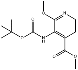 Methyl 3-(tert-butoxycarbonylaMino)-2-Methoxyisonicotinate Struktur