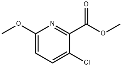 3-Chloro-6-methoxy-2-(methoxycarbonyl)pyridine Struktur