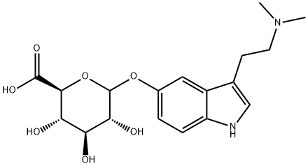 N,N-dimethyl-O-glucopyranuronosyl-5-hydroxytryptamine Struktur