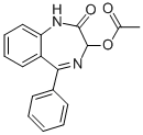 ACETIC ACID 2-OXO-5-PHENYL-2,3-DIHYDRO-1H-BENZO[E][1,4]DIAZEPIN-3-YL ESTER Struktur