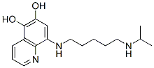 5,6-Quinolinediol, 8-((5-((1-methylethyl)amino)pentyl)amino)- Struktur