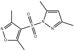 1-[(3,5-Dimethyl-4-isoxazolyl)sulfonyl]-3,5-dimethyl-1H-pyrazole Struktur