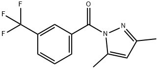 3,5-Dimethyl-1-[3-(trifluoromethyl)benzoyl]-1H-pyrazole Struktur