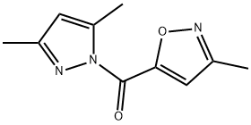 3,5-Dimethyl-1-[(3-methyl-5-isoxazolyl)carbonyl]-1H-pyrazole Struktur