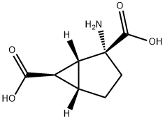 Bicyclo[3.1.0]hexane-2,6-dicarboxylic acid, 2-amino-, (1R,2R,5S,6R)- (9CI) Struktur