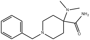 1-benzyl-4-(dimethylamino)piperidine-4-carboxamide  Struktur