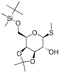 .beta.-D-Galactopyranoside, methyl 6-O-(1,1-dimethylethyl)dimethylsilyl-3,4-O-(1-methylethylidene)-1-thio- Struktur