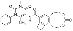 Carbonic  acid,  5-[[(6-amino-1,2,3,4-tetrahydro-3-methyl-2,4-dioxo-1-phenyl-5-pyrimidinyl)amino]carbonyl]-1,2,3-benzenetriyl  triethyl  ester  (9CI) Struktur