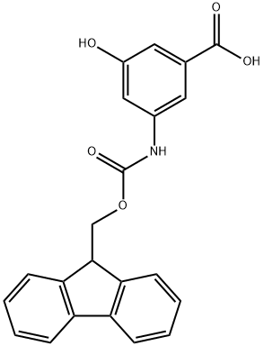 3-{[(9H-Fluoren-9-ylmethoxy)carbonyl]amino}-5-hydroxybenzoic acid Struktur