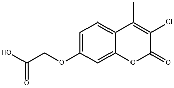 7-(CARBOXYMETHOXY)-3-CHLORO-4-METHYLCOUMARIN Struktur