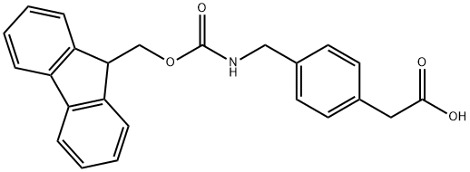 FMOC-4-AMINOMETHYL-PHENYLACETIC ACID Struktur