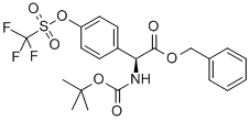 (S)-BENZYL 2-(TERT-BUTOXYCARBONYLAMINO)-2-(4-(TRIFLUOROMETHYLSULFONYLOXY)PHENYL)ACETATE Struktur