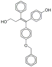 (E)-γ-[(4-Hydroxyphenyl)[4-(phenylMethoxy)phenyl]Methylene]benzenepropanol Struktur