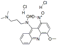 N-(3-dimethylaminopropyl)-N-(4-methoxy-1-nitro-acridin-9-yl)hydroxylam ine dihydrochloride Struktur