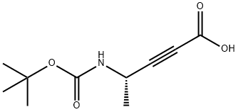 2-Pentynoicacid,4-[[(1,1-dimethylethoxy)carbonyl]amino]-,(4S)-(9CI) Struktur