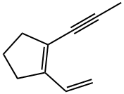 Cyclopentene, 1-ethenyl-2-(1-propynyl)- (9CI) Struktur