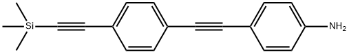 4-((4-((triMethylsilyl)ethynyl)phenyl) ethynyl)benzenaMine Struktur