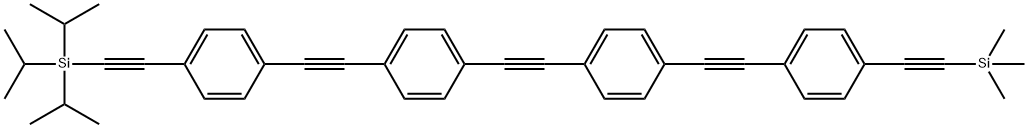 Triisopropyl((4-((4-((4-((4-((trimethylsilyl)ethynyl)phenyl)-ethynyl)phenyl)ethynyl)phenyl)ethyny Struktur