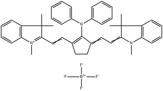 2-((E)-2-(2-(DIPHENYLAMINO)-3-[(E)-2-(1,3,3-TRIMETHYL-1,3-DIHYDRO-2H-INDOL-2-YLIDENE)ETHYLIDENE]-1-CYCLOPENTEN-1-YL)ETHENYL)-1,3,3-TRIMETHYL-3H-INDOLIUM TETRAFLUOROBORATE Struktur