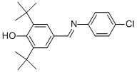 4-[[(4-CHLOROPHENYL)IMINO]METHYL]-2,6-BIS(1,1-DIMETHYLETHYL)-PHENOL Struktur