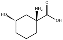 Cyclohexanecarboxylic acid, 1-amino-3-hydroxy-, (1S-cis)- (9CI) Struktur