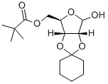 2,3-O-CYCLOHEXYLIDENE-5-O-PIVALOYL-D-RIBOFURANOSE Struktur