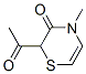 2H-1,4-Thiazin-3(4H)-one, 2-acetyl-4-methyl- (9CI) Struktur