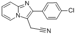 2-(Chlorophenyl)imidazo(1,2-a)pyridine-3-acetonile Struktur