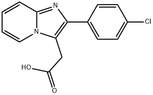 2-(4-Chlorophenyl)imidazo[1,2-a]pyridine-3-acetic acid Struktur