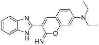 3-(1H-benzoimidazol-2-yl)-N,N-diethyl-2-imino-chromen-7-amine Struktur