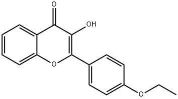 2-(4-Ethoxyphenyl)-3-hydroxy-4H-chromen-4-one, 4-(3-Hydroxy-4-oxo-4H-chromen-2-yl)phenetole Struktur