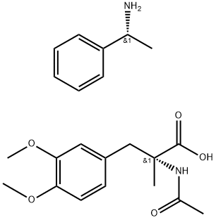 N-Acetyl D-α-Methyl DOPA Dimethyl Ether (+)-α-Methylbenzylamine Salt Struktur