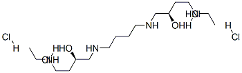 (2R)-4-ethylamino-1-[4-[[(2R)-4-ethylamino-2-hydroxy-butyl]amino]butyl amino]butan-2-ol tetrahydrochloride Struktur