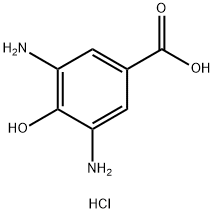 3,5-diamino-4-hydroxybenzoic acid dihydrochloride Struktur