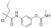 2-Chloro-N-[3-(N-methylcarbamoyloxy)phenyl]-2-methylvaleramide Struktur