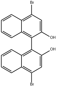 [1,1'-Binaphthalene]-2,2'-diol, 4,4'-dibromo- Struktur