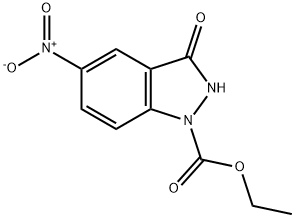 ETHYL 5-NITRO-3-OXO-2,3-DIHYDRO-1H-INDAZOLE-1-CARBOXYLATE Struktur