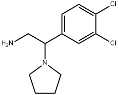 2-(3,4-dichlorophenyl)-2-pyrrolidin-1-ylethanamine Struktur