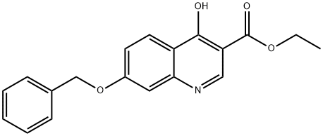 7-BENZYLOXY-4-HYDROXYQUINOLINE-3-CARBOXYLIC ACID ETHYL ESTER Struktur