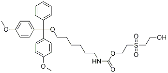 [6-[Bis(4-Methoxyphenyl)phenylMethoxy]hexyl]-carbaMic Acid 2-[(2-Hydroxyethyl)sulfonyl]ethyl Ester Struktur