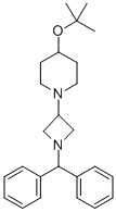 4-(1,1-DIMETHYLETHOXY)-1-[1-(DIPHENYLMETHYL)-3-AZETIDINYL]-PIPERIDINE Struktur