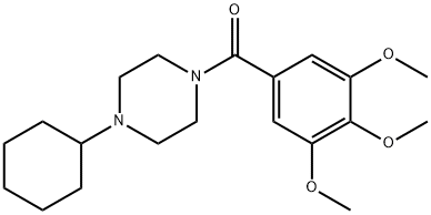 4-Cyclohexyl-1-piperazinyl(3,4,5-trimethoxyphenyl) ketone Struktur