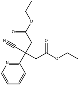 Diethyl 3-cyano-3-(pyridin-2-yl)pentanedioate Struktur