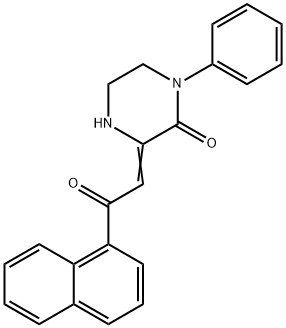 (3E)-3-(2-naphthalen-1-yl-2-oxo-ethylidene)-1-phenyl-piperazin-2-one Struktur