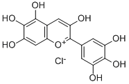 6-Hydroxydelphinidin chloride Struktur